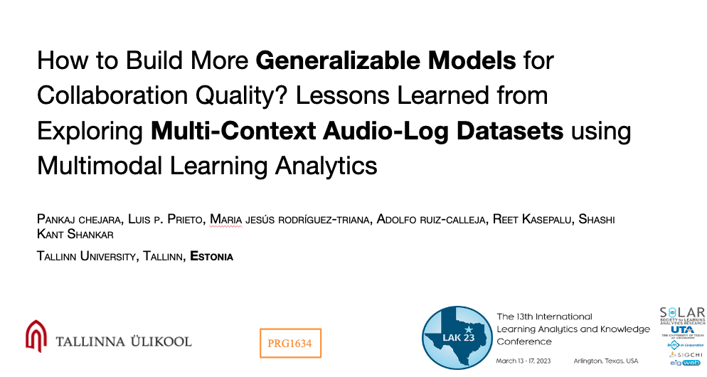 How to build more generalizable models for collaboration quality?