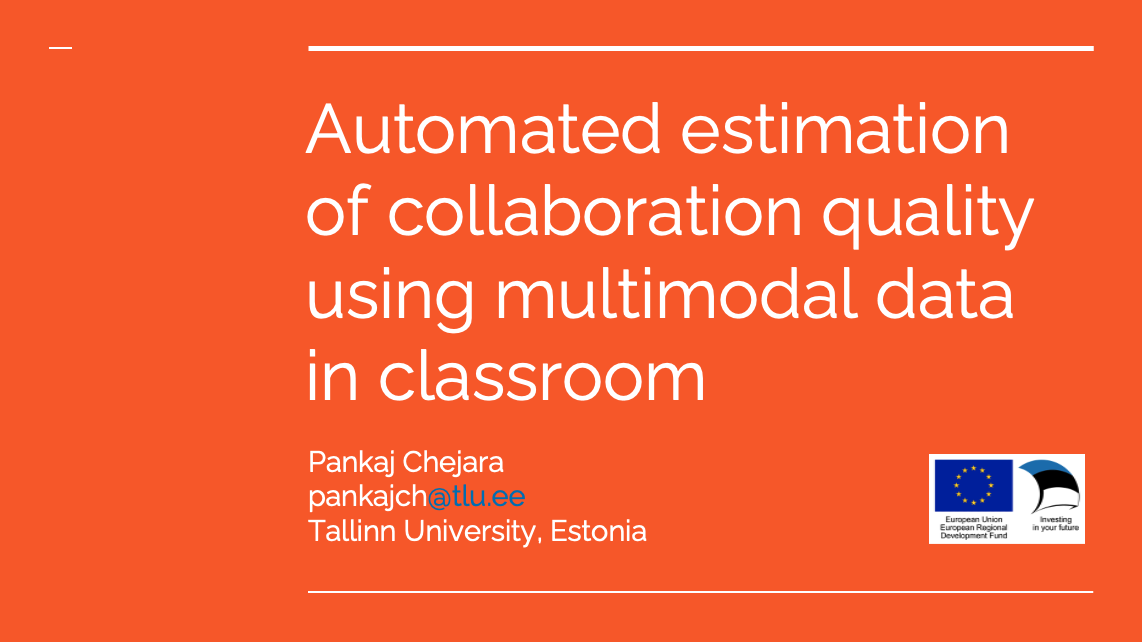 Automated estimation of collaboration quality using multimodal data in classroom